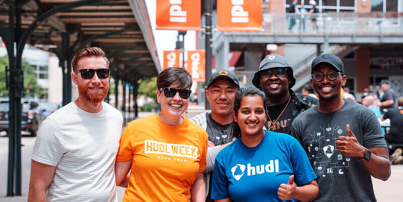 A few of our employees enjoying Hudl Week.